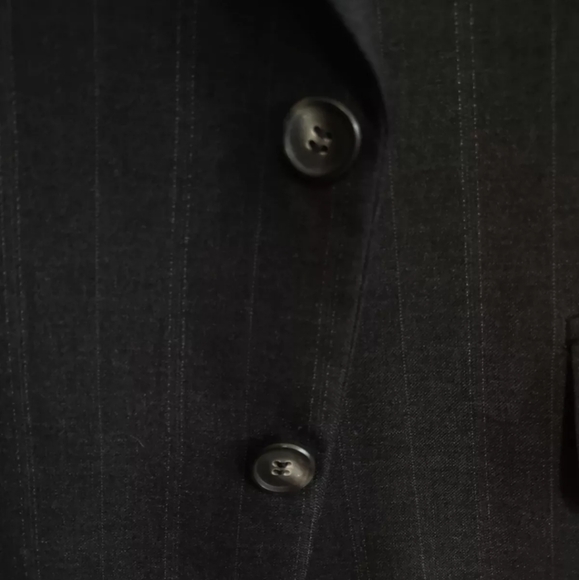 Austin Manor Men's Blazer Dark Gray Pinstripe Sz 44R Wool Blend - Picture 3 of 14